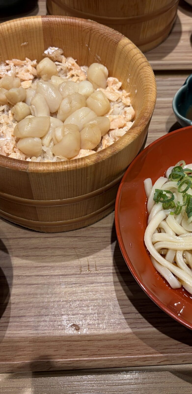 つくば おひつごはん四六時中 イーアスつくば店 ホタテ貝 バター醤油 おひつミニ麺セット